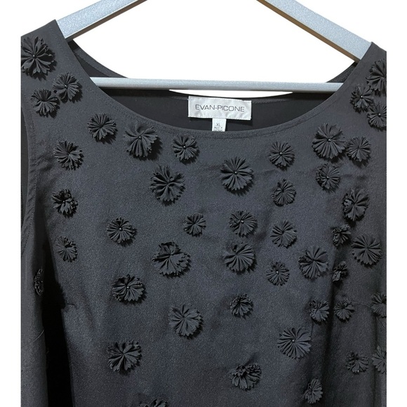 🟠Evan-Picone Black Sleeveless Blouse – XL - Picture 3 of 4